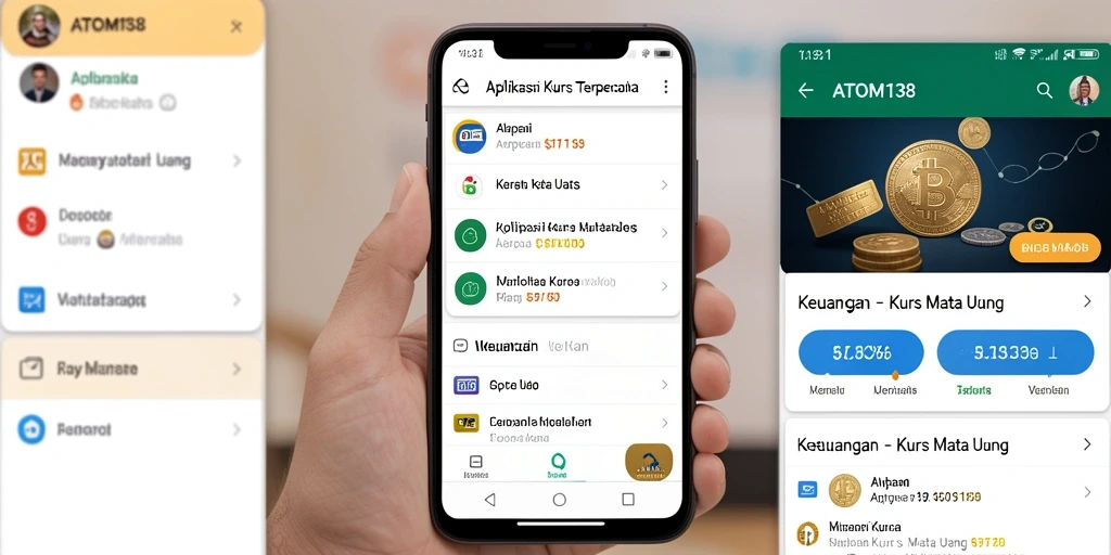 Antarmuka ATOM138 yang user-friendly untuk kurs mata uang.