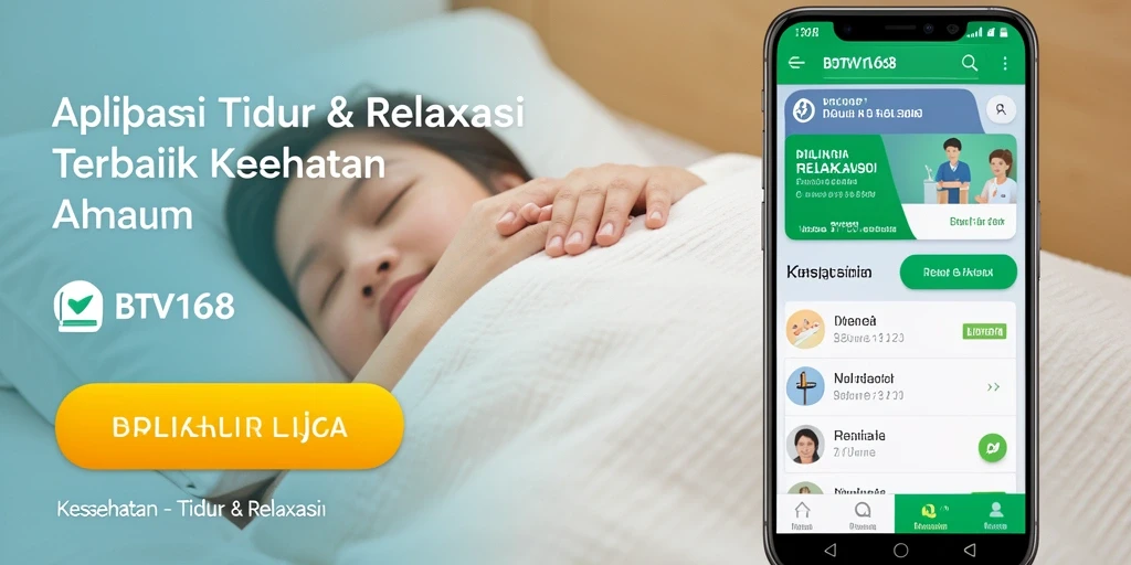 Antarmuka aplikasi BTV168 dengan fitur relaksasi yang menenangkan.