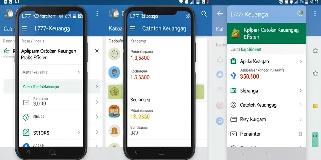 Antarmuka L777 yang menampilkan fitur Catatan Keuangan yang intuitif.