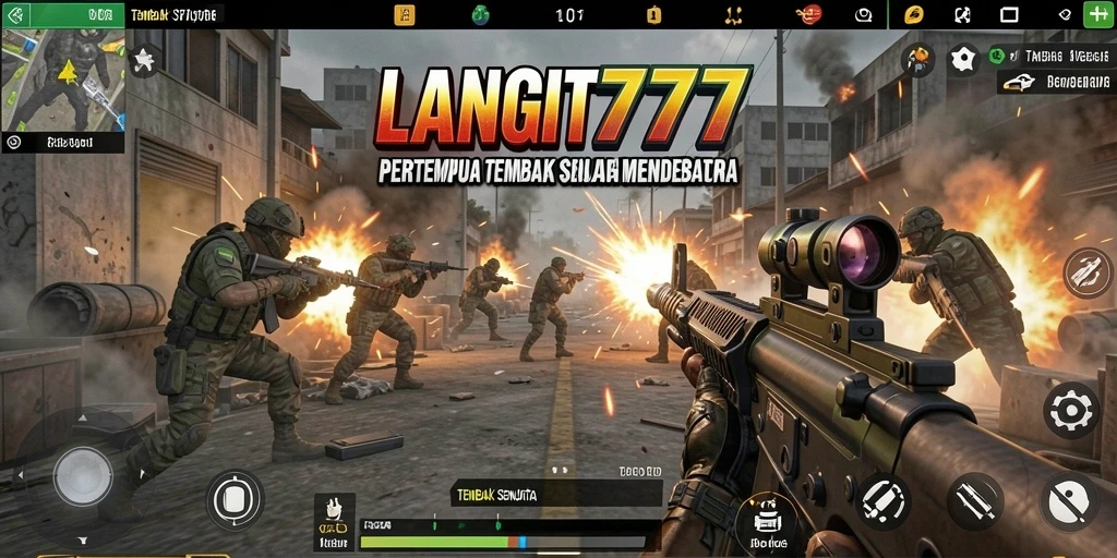 Antarmuka LANGIT777 menampilkan aksi tembak menembak yang mendebarkan.