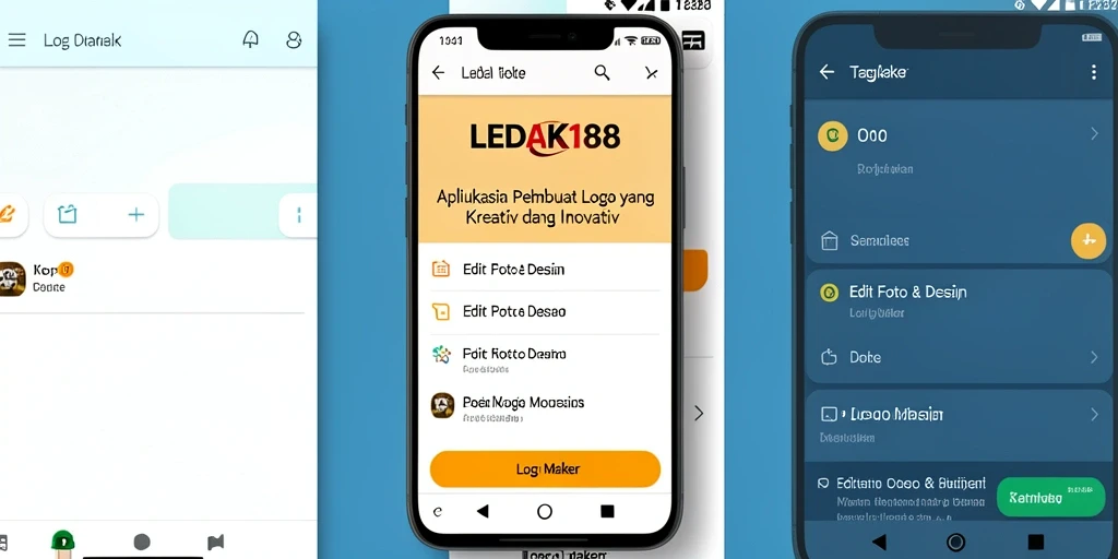 Tampilan antarmuka LEDAK188 yang mudah digunakan untuk pembuatan logo.