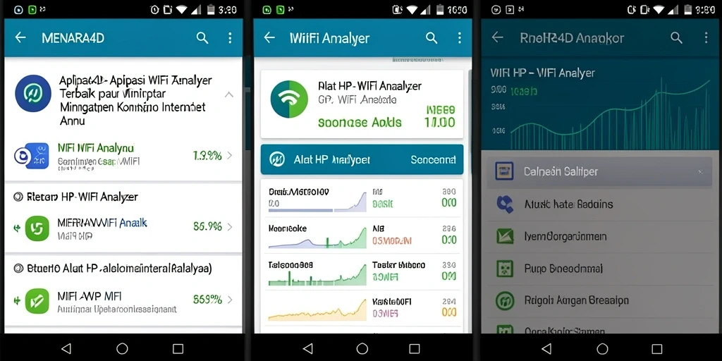 Tampilan utama MENARA4D dengan grafik analisis WiFi.