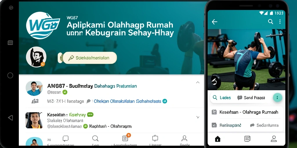 Antarmuka intuitif WG87 untuk latihan olahraga rumah yang efektif.