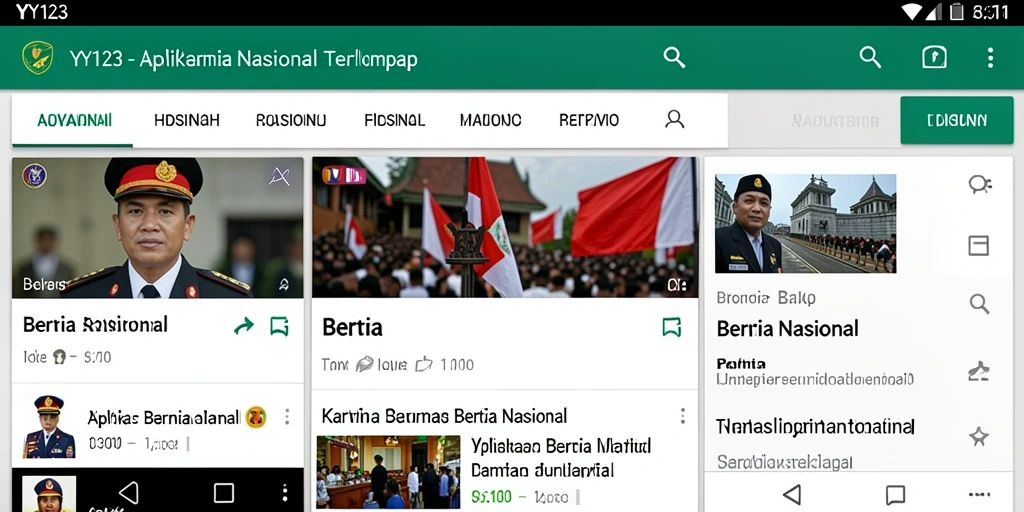 Tampilan antarmuka aplikasi YY123 yang sederhana dan informatif.