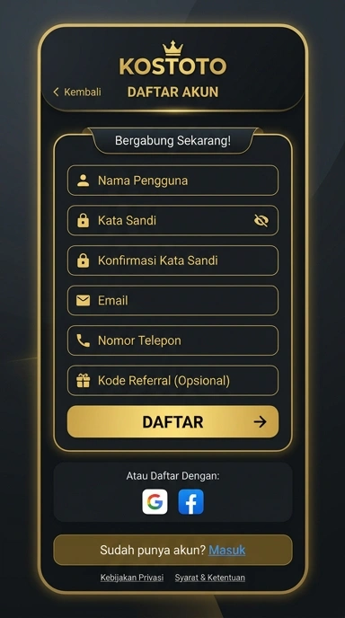 Panduan Registrasi Akun Kostoto untuk Pengguna Indonesia